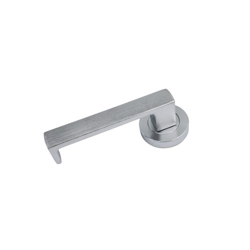Lockwood Symphony 155 Lever on Exterior Round Rose Fixed Half Set - Satin Chrome