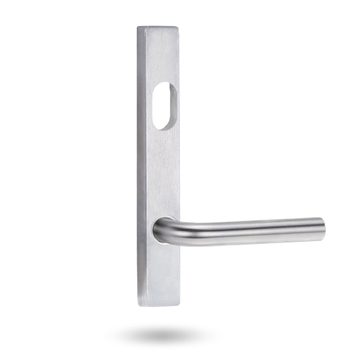 Lockwood 4601 Square End Plate with Cylinder Hole & 97 Lever - Satin Chrome