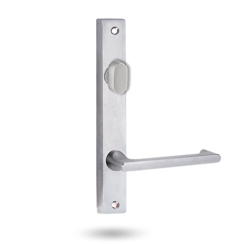 Lockwood 4704 Interior Square End Plate with Turn Knob & Lever 118 - Satin Chrome