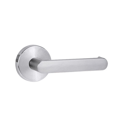 Lockwood 1370 Series 166 Lever On Round Rose Exterior Half Set - Satin Chrome