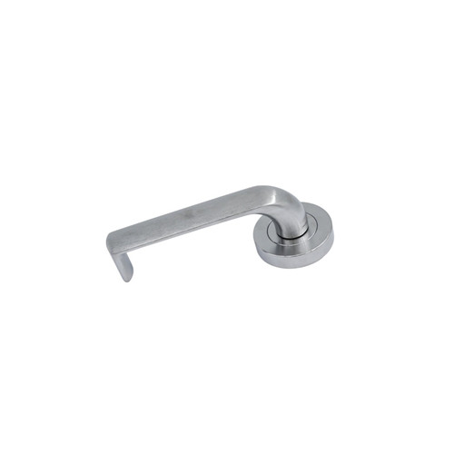 Lockwood Symphony 77 Lever On Exterior Round Rose Fixed Half Set - Satin Chrome