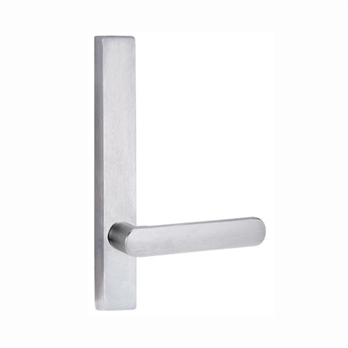 Lockwood 4805/106SC - Exterior Narrow Plate - Square-End Brass - Lever 106 - Satin Chrome