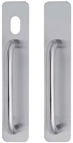 Lockwood 218 Exterior Plate with Turn & P2 Pull Handle - Satin Stainess Steel