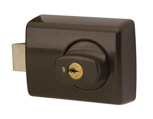 Lockwood 001 Deadlatch with Knob Timber Frame Strike - Brown