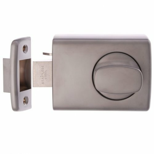 Lockwood 001 Deadlatch with Knob Open Out Strike - Satin Chrome Pearl