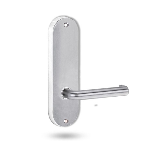 Lockwood 2905 Round End Plate with 144 Lever - Satin Chrome