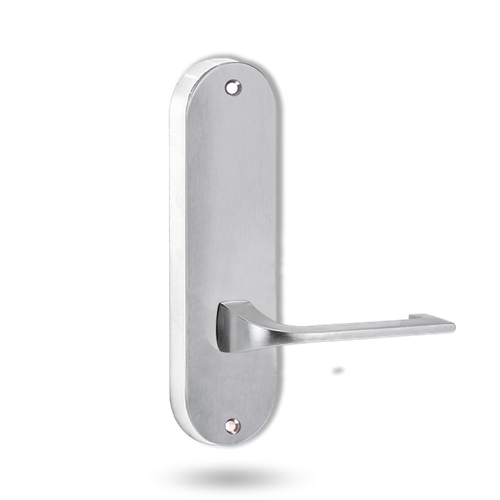 Lockwood 2905/124SC - Interior Round-End Brass Plate - Lever Only - Lever 124 - Satin Chrome