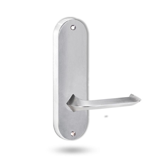 Lockwood 2905 Round End Plate with 116 Lever - Satin Chrome