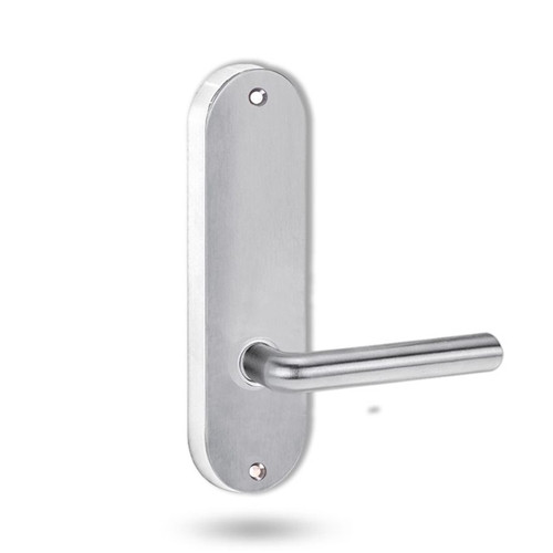 Lockwood 2905/104SC - Interior Round-End Brass Plate - Lever Only - Lever 104 - Satin Chrome