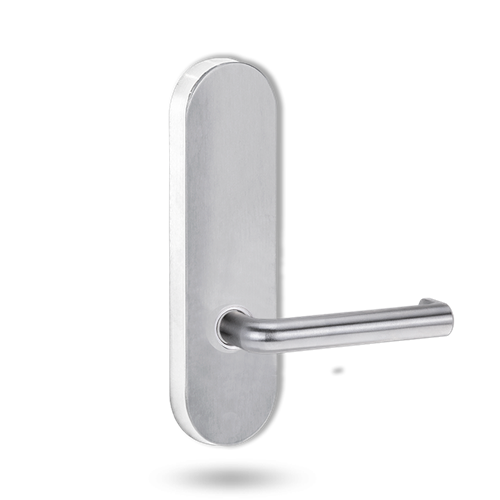 Lockwood 2805 Round End Plate with 144 Lever - Satin Chrome
