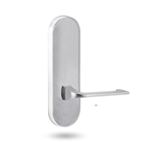 Lockwood 2805 Round End Plate with 124 Lever - Satin Chrome