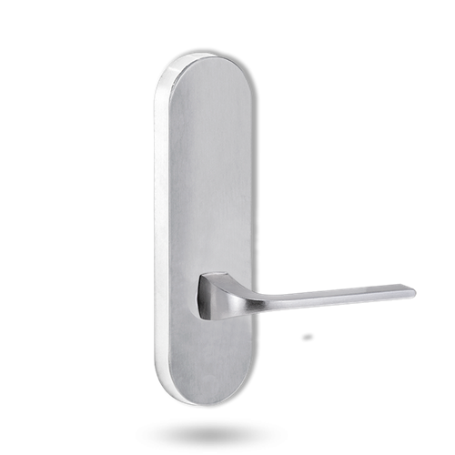 Lockwood 2805 Round End Plate with 123 Lever - Satin Chrome