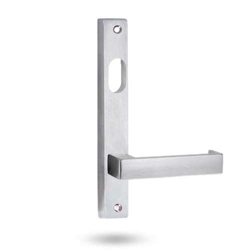 Lockwood 4701 Square End Plate with Cylinder Hole & 111 Lever - Satin Chrome