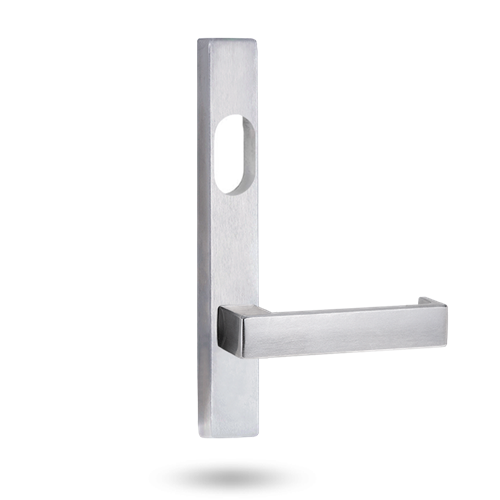 Lockwood 4601 Square End Plate with Cylinder Hole & 111 Lever - Satin Chrome