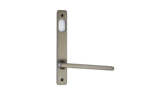 Lockwood 4901 Interior Square End Plate with Cylinder Hole & Lever 118 - Satin Chrome