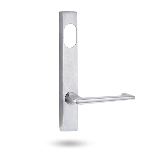 Lockwood 4801 Square End Plate with Cylinder Hole & 132 Lever - Satin Chrome