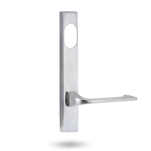 Lockwood 4801 Square End Plate with Cylinder Hole & 124 Lever - Satin Chrome