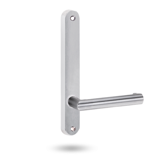 Lockwood 5905 Round End Plate with 155 Lever - Satin Chrome