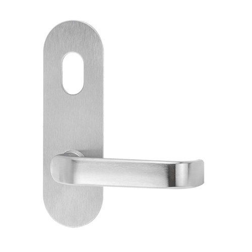 Lockwood 212 Exterior Plate with Cylinder Hole & 74 Lever - Satin Stainess Steel