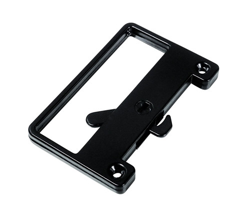 Whitco Bass Sliding - Satin Chrome Screen Door Handle No Strike - Black