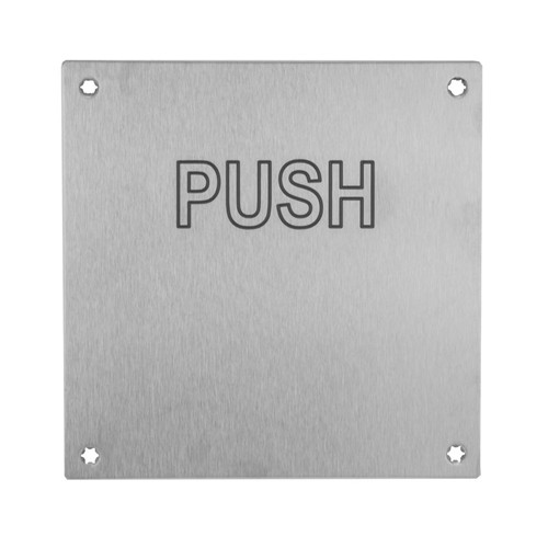 Lockwood 201 Interior Plate Push Outline - Satin Stainless