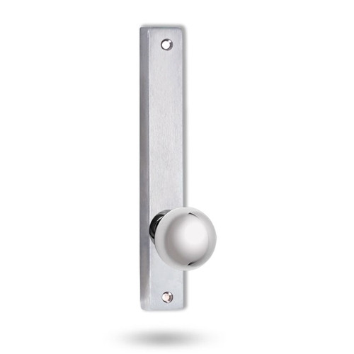 Lockwood 4905 Square End Plate with 20 Knob - Satin Chrome