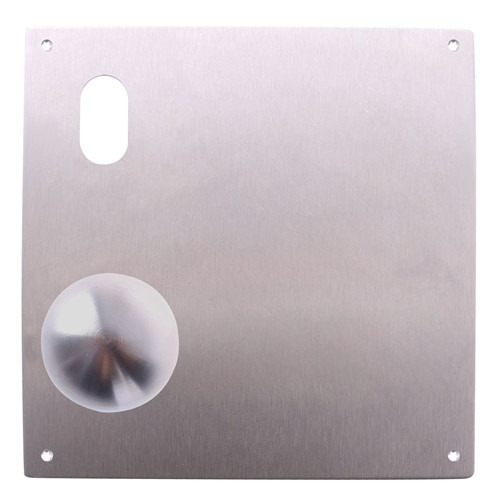 Lockwood Lever 20 on Plate - Interior (with Cylinder Hole) - Left Hand Satin Stainless Steel