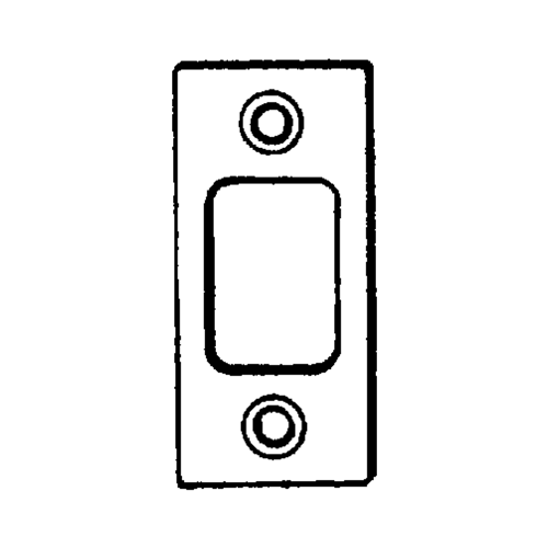 Lockwood Symmetry Deadbolt Strike Plate - Satin Stainless