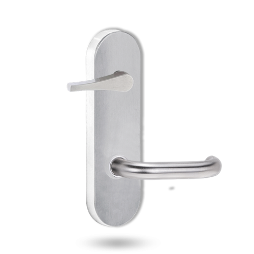 Lockwood 2839 Round End Plate with DDA Turn & 70 Lever - Satin Chrome