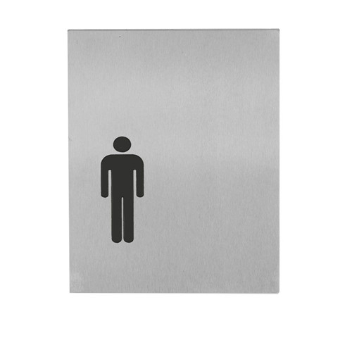 Lockwood 206 Exterior Plate Male Symbol Full Infill - Satin Stainess Steel