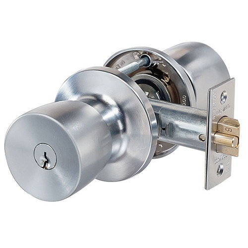 Lockwood 530 Series Key In Knob Entrance Set G6TX Mk - Satin Chrome