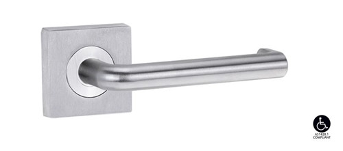 Lockwood Symphony 144 Lever On Square Rose Full Set - Satin Chrome