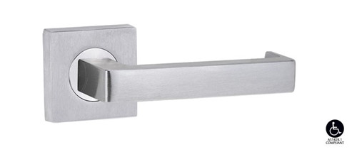 Lockwood Symphony 142 Lever On Square Rose Full Set - Satin Chrome