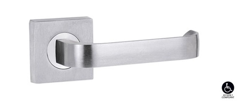 Lockwood Symphony 131 Lever On Square Rose Full Set - Satin Chrome