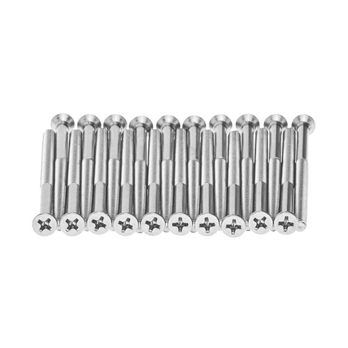 Lockwood M4x65 Metal Thread - Satin Chrome Screw - Satin Stainess Steel (Box of 20) - Satin Stainess Steel