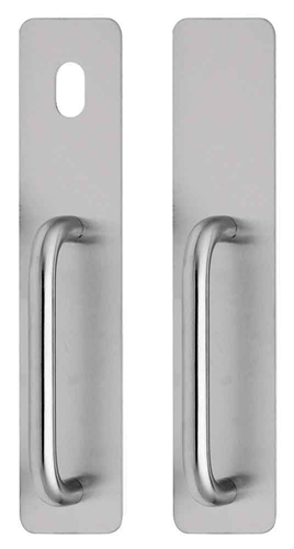 Lockwood 216 Exterior Plate with Turn - Satin Stainless