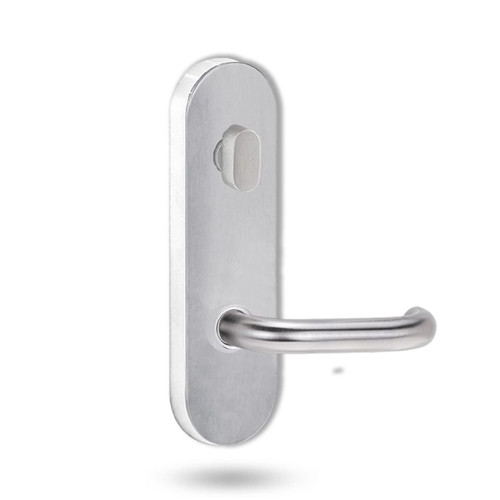 Lockwood 2804 Round End Plate with Turn & 70 Lever - Satin Chrome