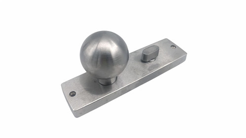 Lockwood 1904 Square End Plate with Turn & 20 Knob - Satin Chrome