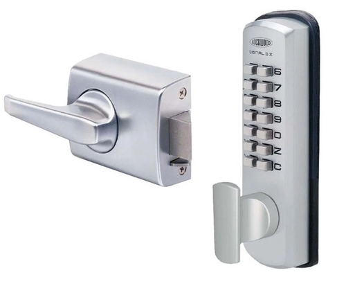 Lockwood Digi-Mech Keypad 002 DX DeadLatch Lever (Satin Chrome)