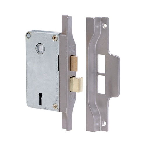 Lockwood L1702 Rebated Mortice Lock - Satin Chrome Pearl