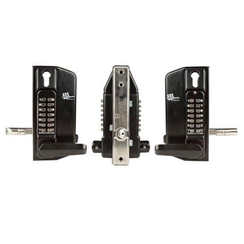 Borg Digi-Mech 3430 Gate Lock BTB Key O/Ride/L/Out (Black)