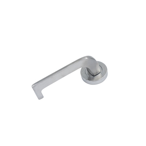 Lockwood Symphony Lever 124 on Round Rose - Full Set (Suits Privacy Adaptor) Satin Chrome