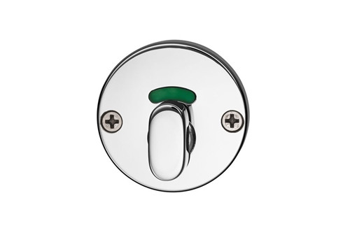 Lockwood 1370 Series Privacy Indicating Turn Escutcheon - Surface Fix - Satin Chrome