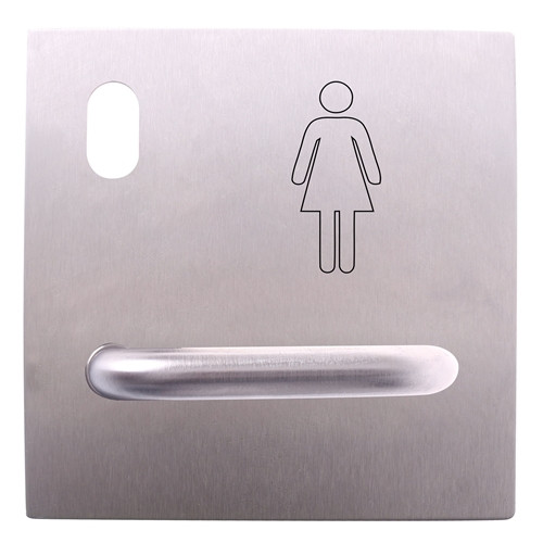 Lockwood 200 Series Exterior Plate - Cylinder Hole, Female Symbol & 96 Lever (Left Hand)