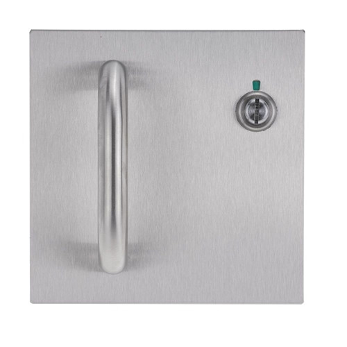 Lockwood 200 Exterior Plate with Privacy Indicating Emergency Turn P1 Pull Handle - Right Hand