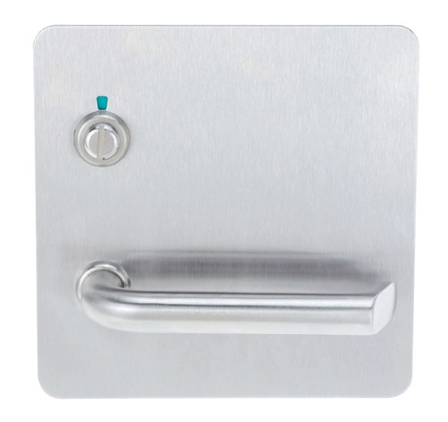 Lockwood 202 Exterior Plate with Privacy Indicating Emergency Turn 102 Lever - Left Hand