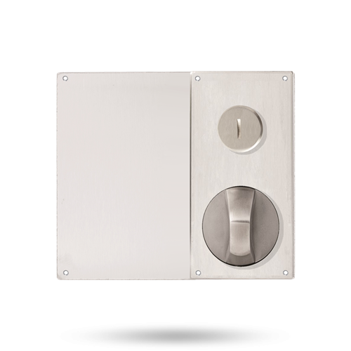 Lockwood 221D Visible Fix Plate with Emergency Turn & 21 Knob - Right Hand