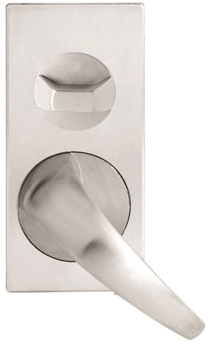 Lockwood 222D Detention Rectangular Plate - Concealed Fix - Turnknob and Lever/Knob | Lever 23 | No Tailbar Variant | Left Hand | Satin Stainless Steel