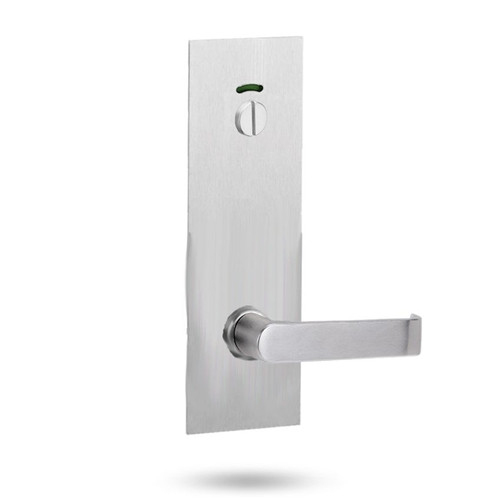 Lockwood 224 Exterior Plate with Privacy Indicating Emergency Turn & 59 Lever - Satin Stainess Steel