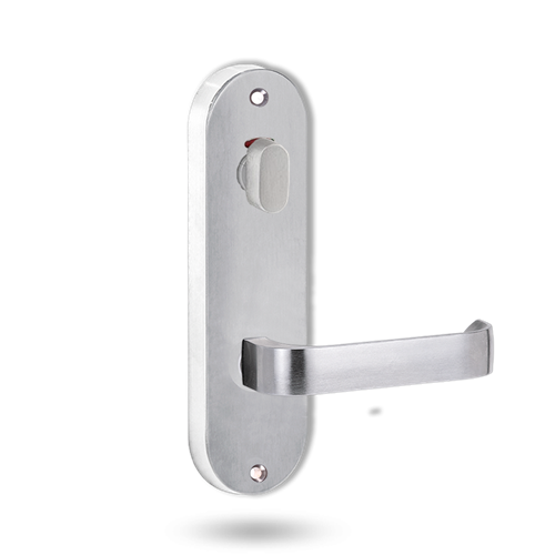 Lockwood 2916/131SC - Interior Round-End Brass Plate - Lever 131 - Satin Chrome